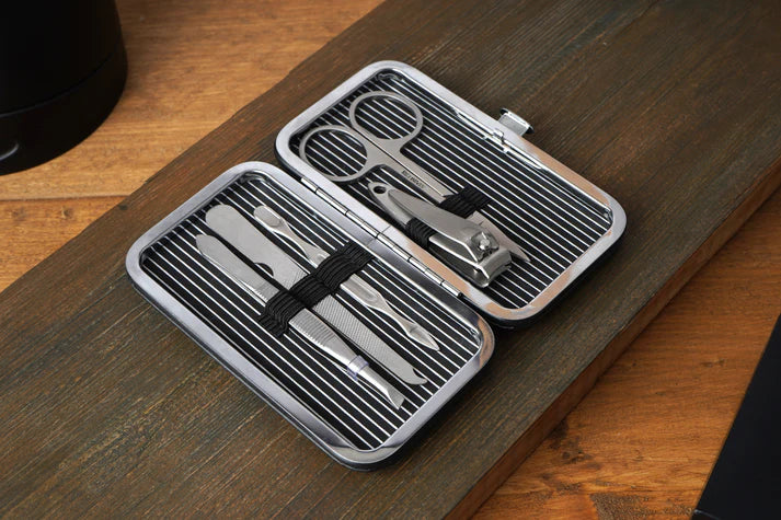 CGB Giftware Gents Manicure Set with Stainless Steel Tools and Clean Cut Slogan