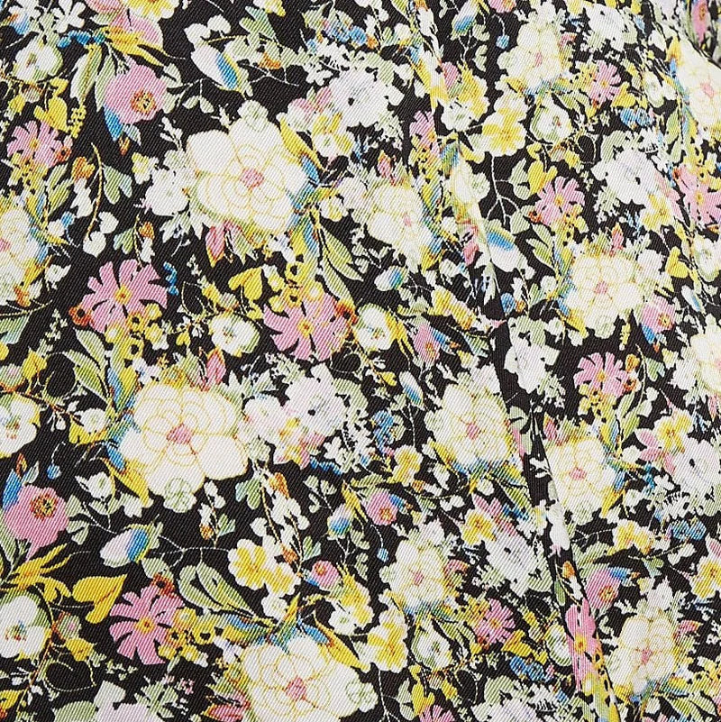 Louche London Arwen Petal Parade Print V Back Midi Dress