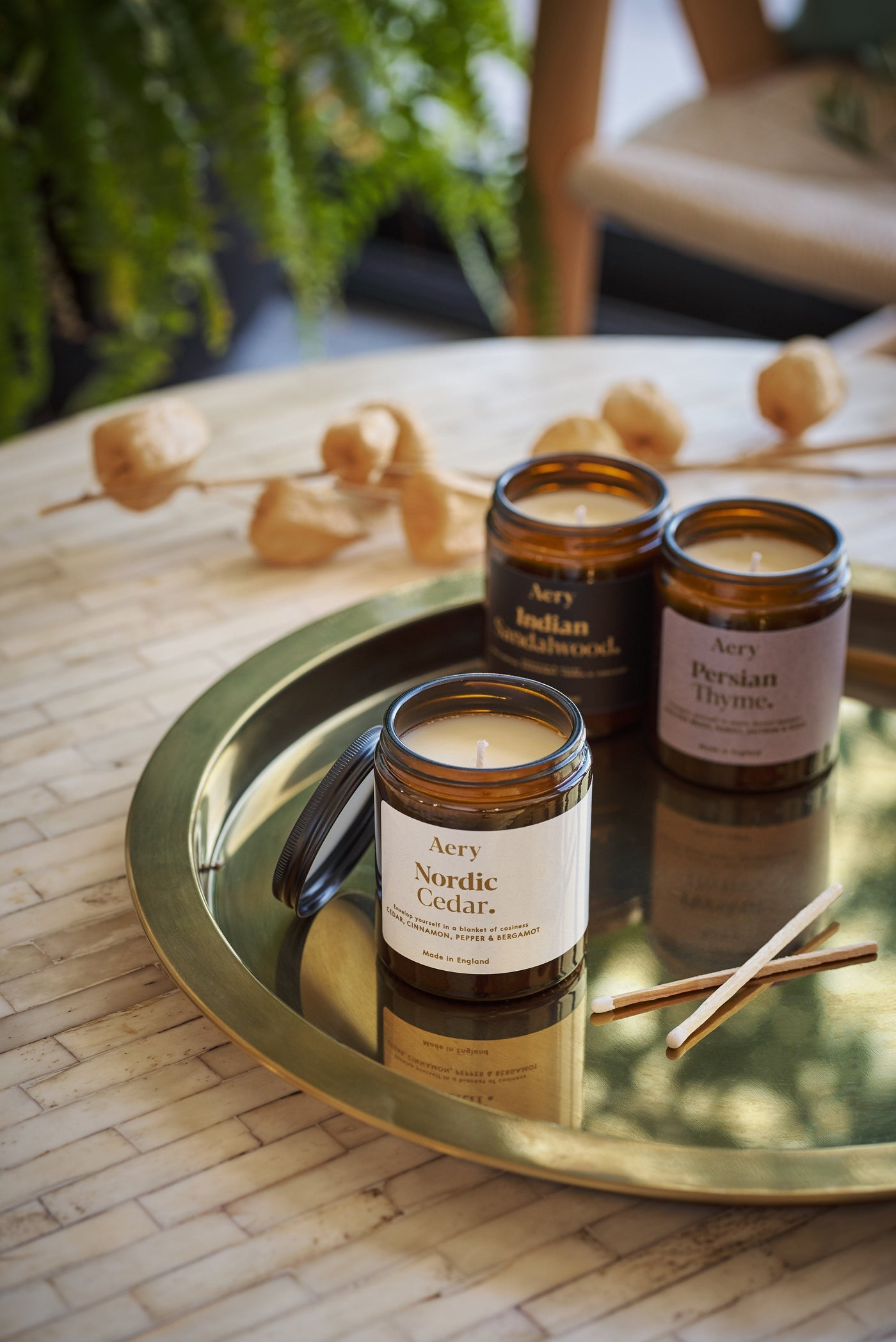 Aery Scented Jar Candle - Nordic Cedar