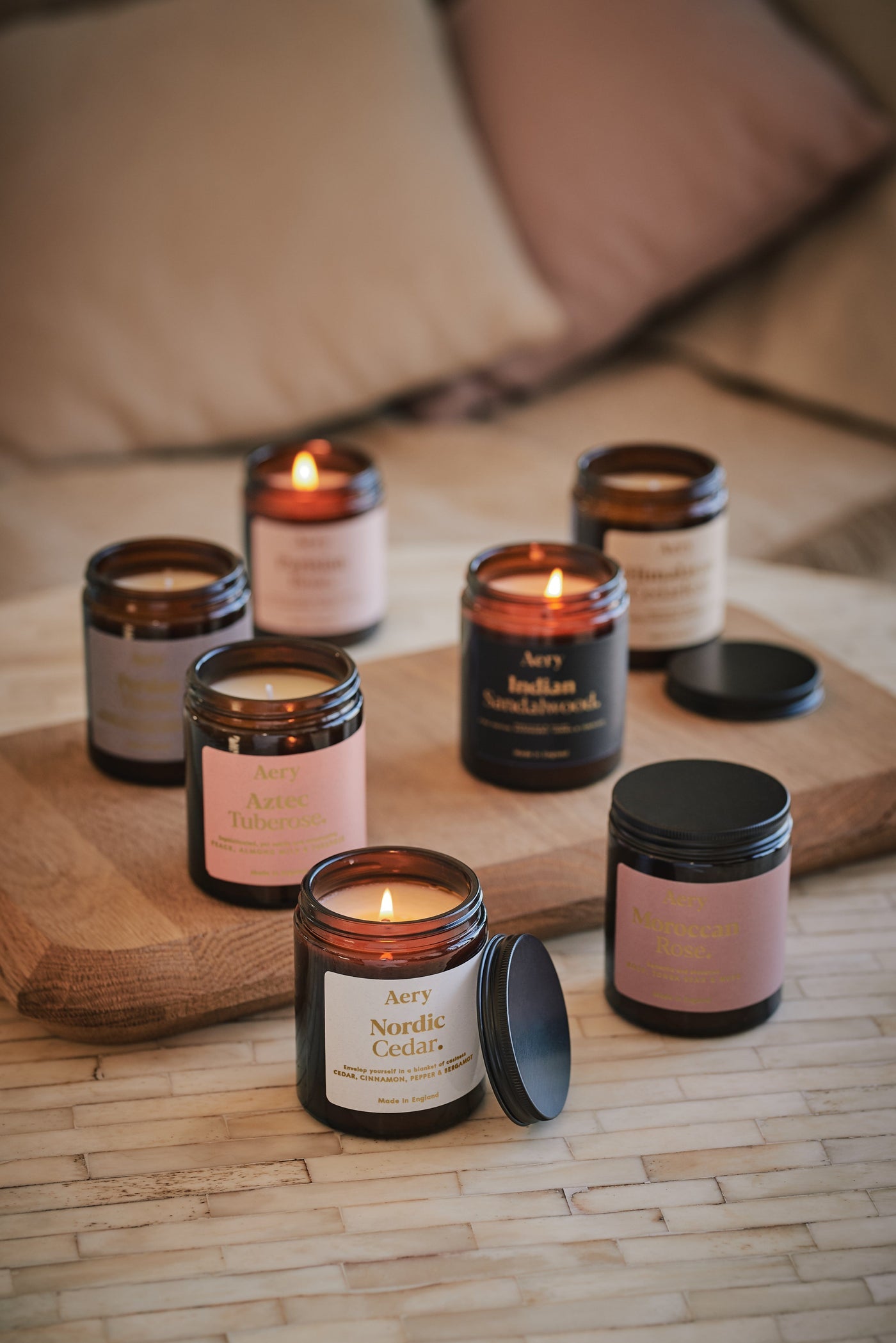 Aery Scented Jar Candle - Moroccan Rose