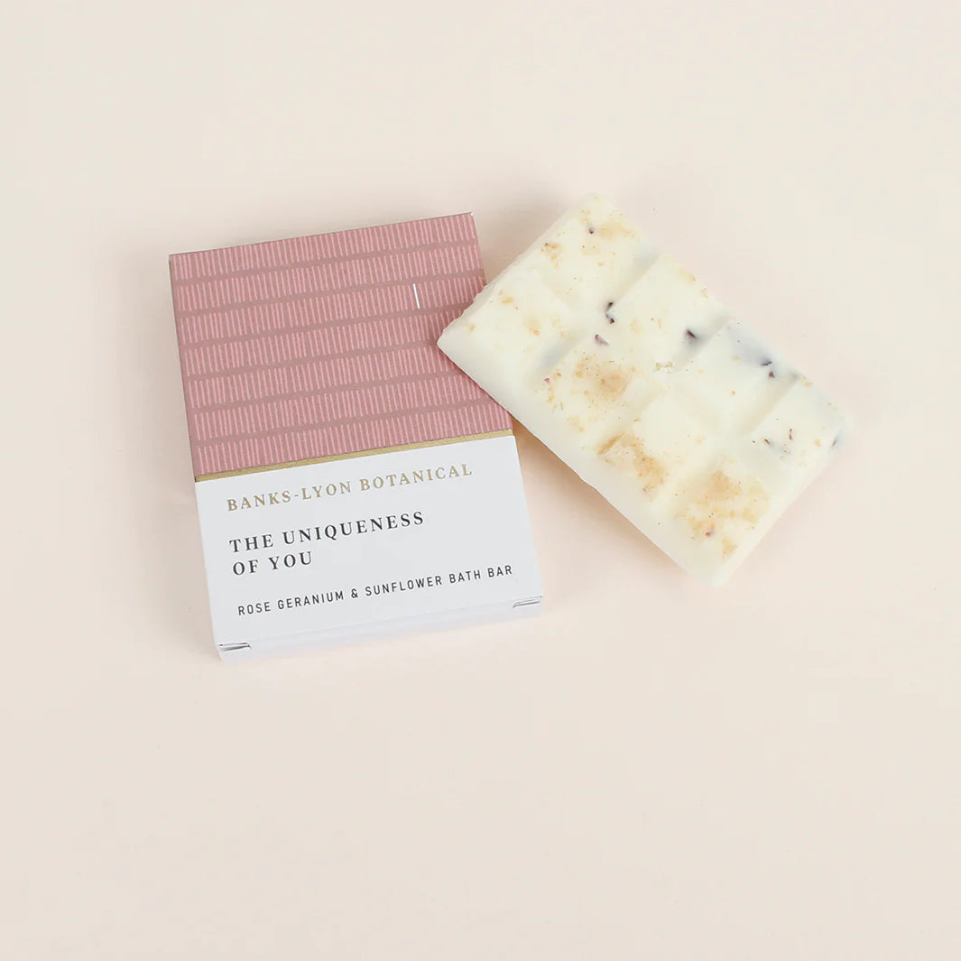 Banks-Lyon Solid Bath Oil Bar - Rose Geranium & Sunflower