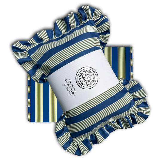 Abahna® - The Original Bath Pillow Blue & green striped