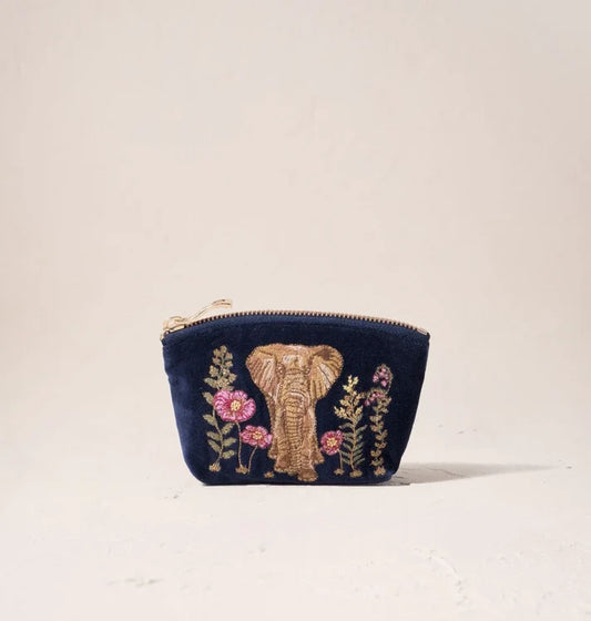 Elizabeth Scarlett - Botanical Elephant Velvet Coin Purse