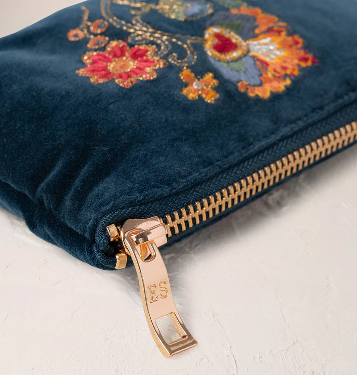 Elizabeth Scarlett Botanical Garden Coin Purse - Ink Blue