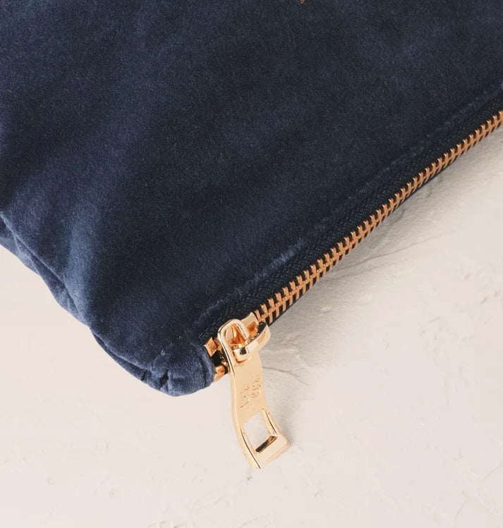Elizabeth Scarlett - Botanical Peacock Velvet Mini Pouch