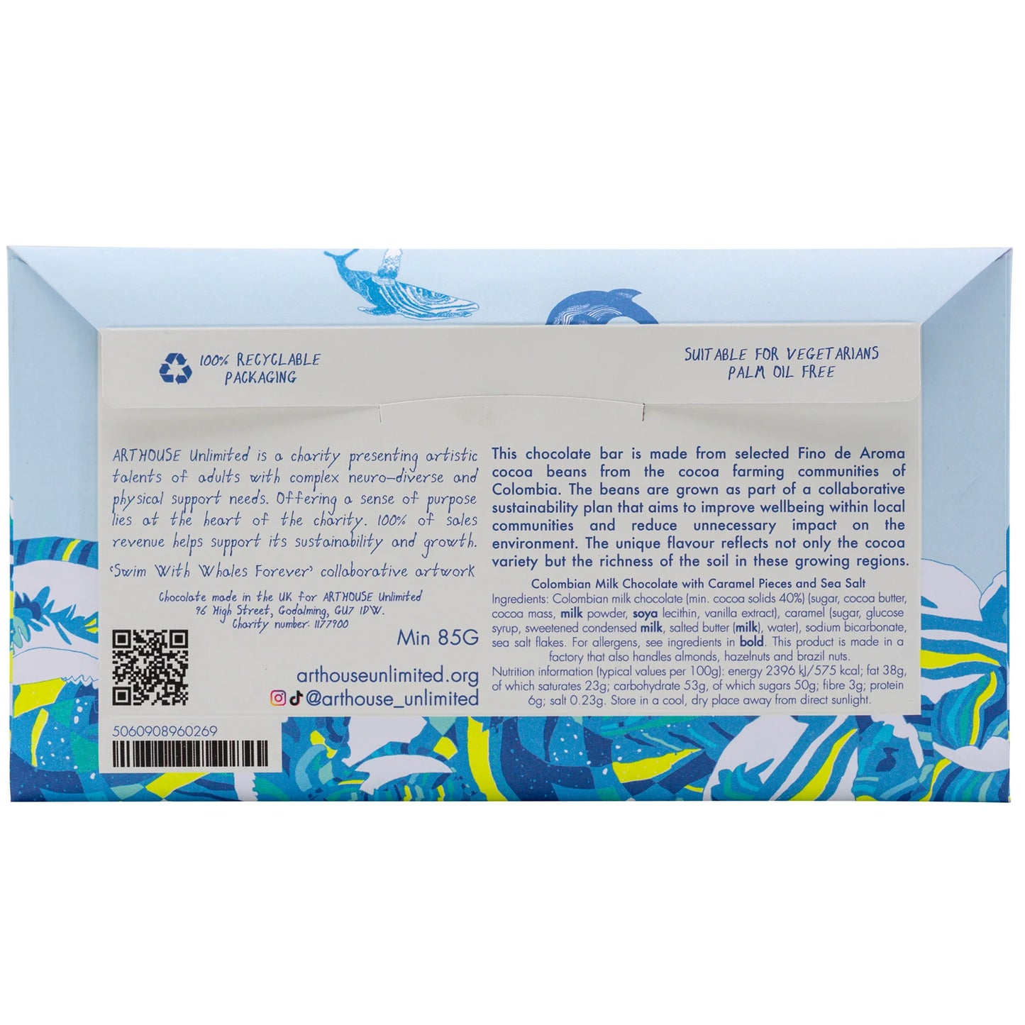 Arthouse Unlimited Chocolate - Milk Chocolate / Caramel Pieces & Sea Salt