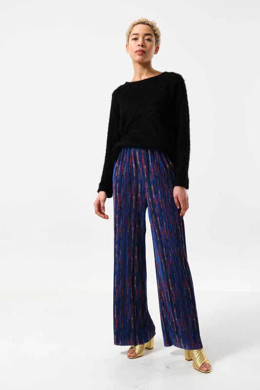 Louche London Clothide Abstract Print Pleat Trousers