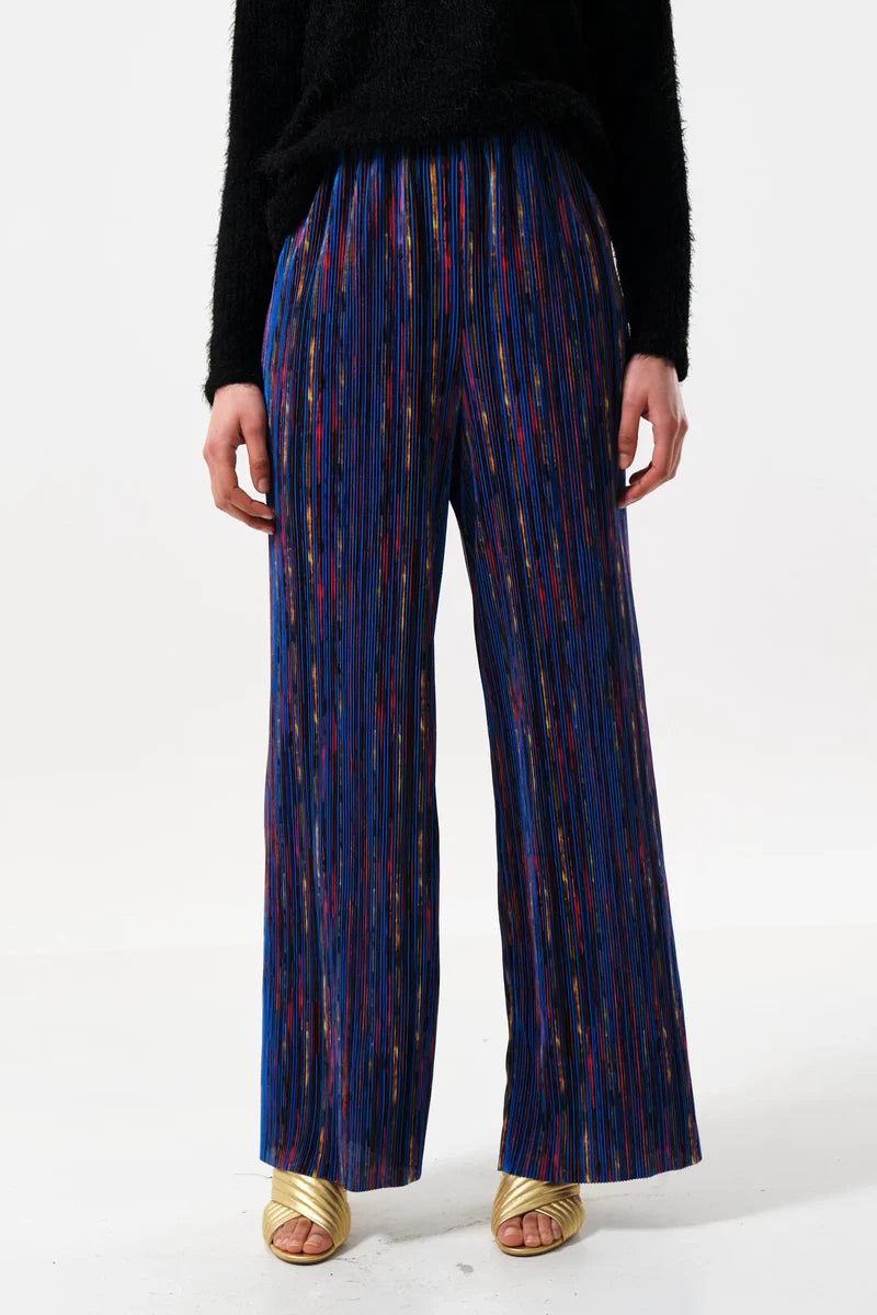 Louche London Clothide Abstract Print Pleat Trousers