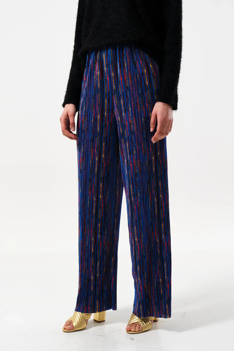 Louche London Clothide Abstract Print Pleat Trousers