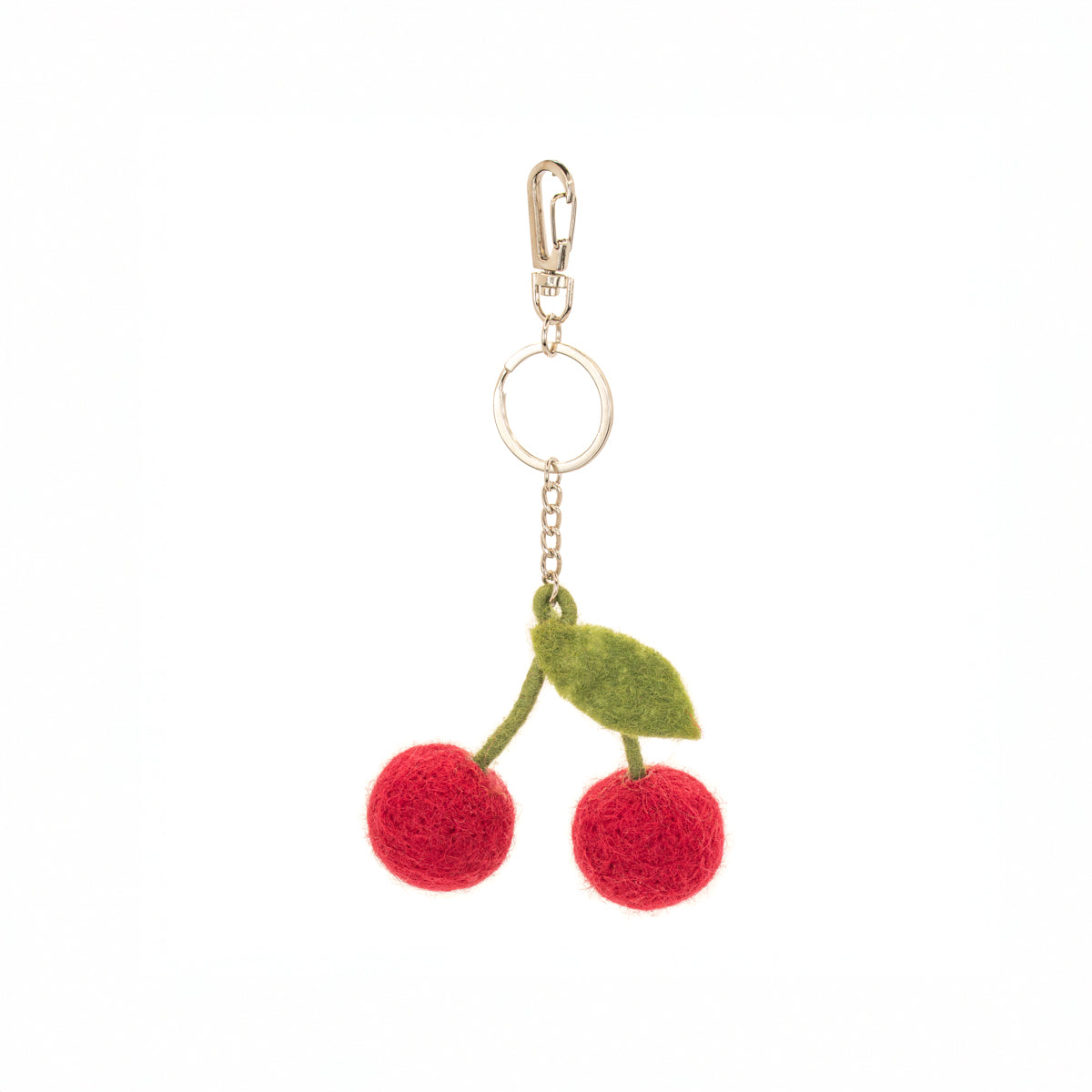 Cherry Felt Keyring