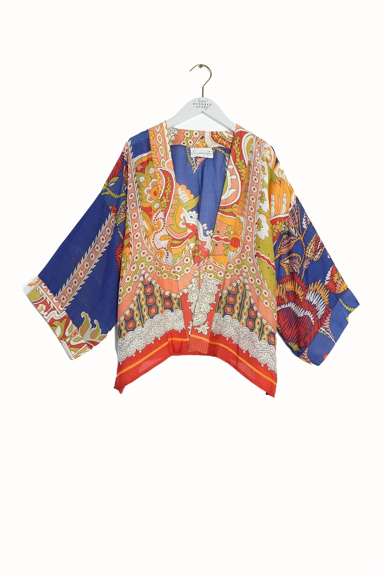 Carnival Cobalt Kimono - One Hundred Stars