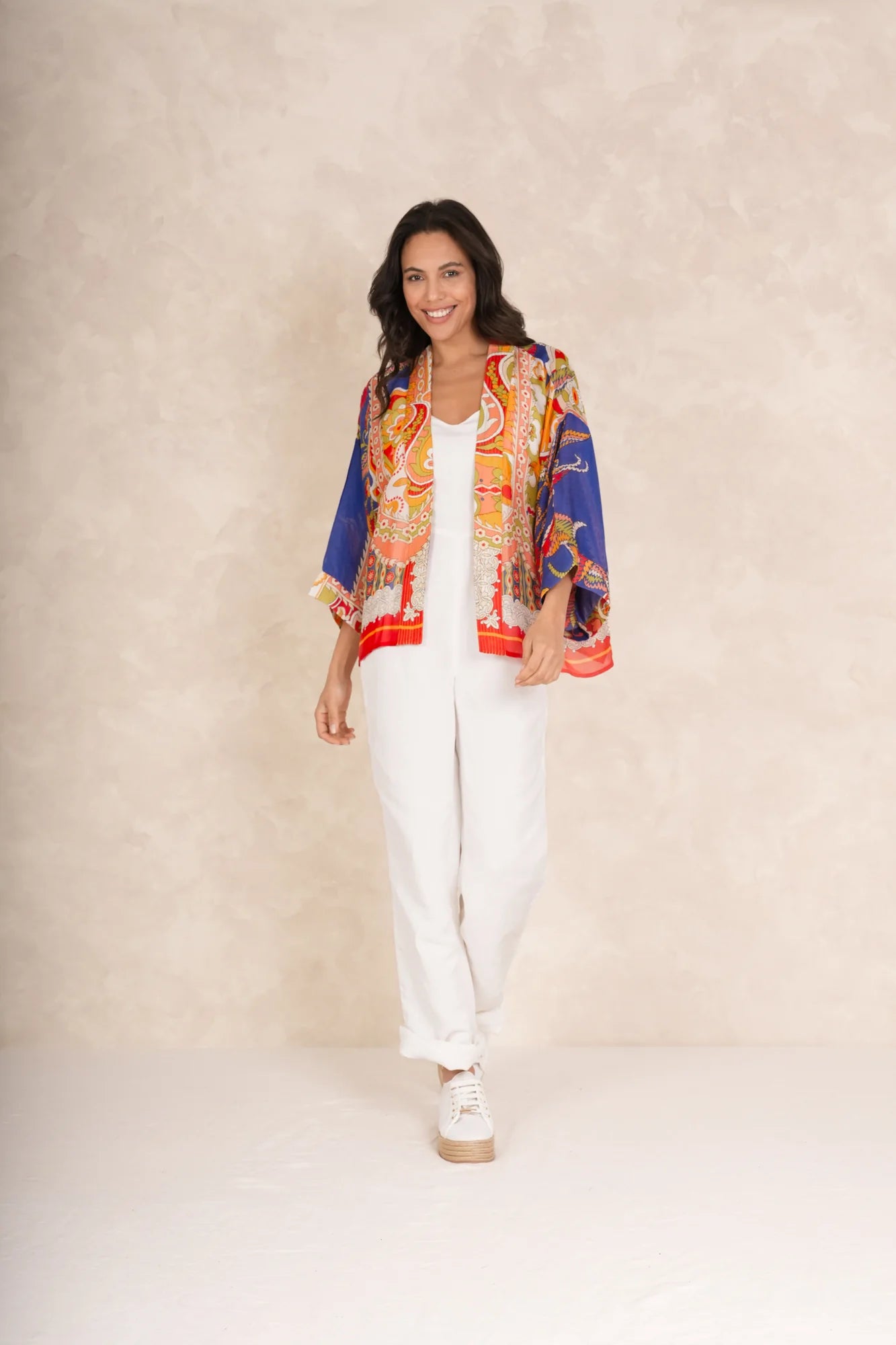 Carnival Cobalt Kimono - One Hundred Stars