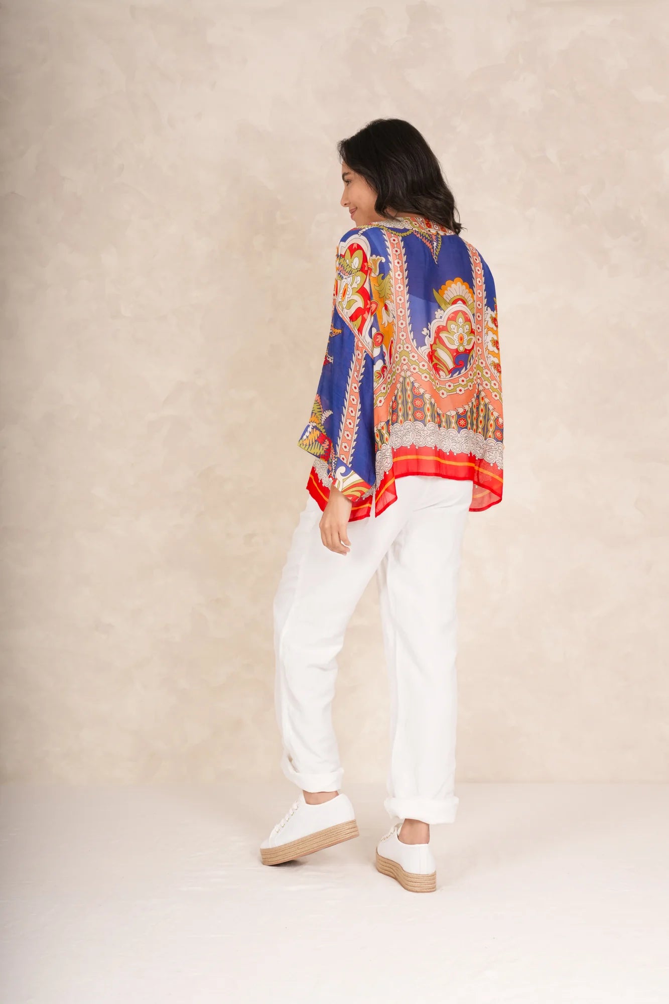 Carnival Cobalt Kimono - One Hundred Stars