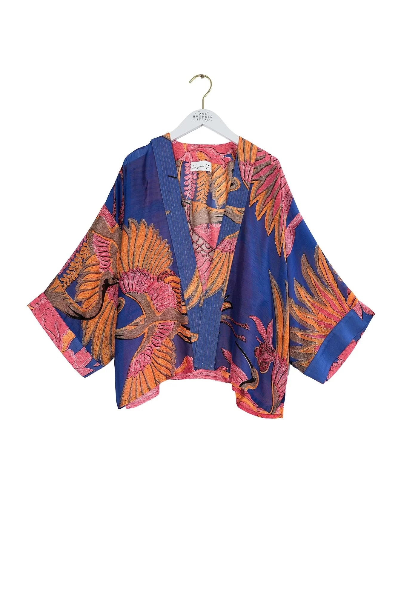 Crane Cobalt Kimono - One Hundred Stars