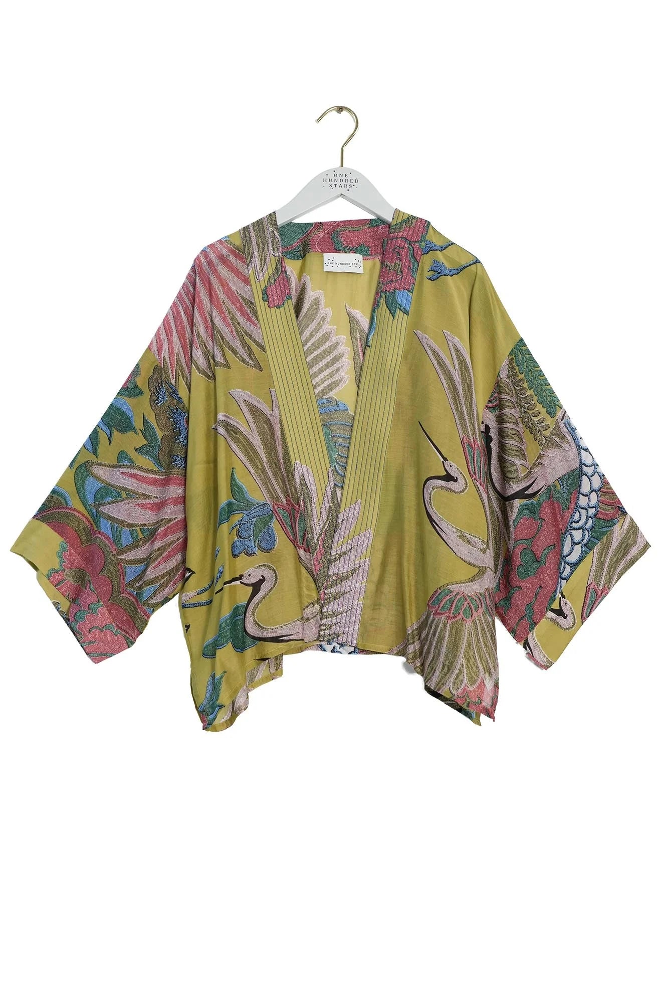 Crane Olive Kimono - One Hundred Stars
