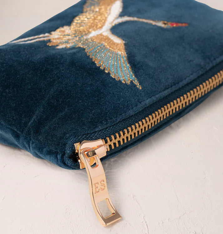 Elizabeth Scarlett Cranes Coin Purse - Ink Blue