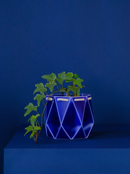POTR Origami Plant Pot 15cm - Navy