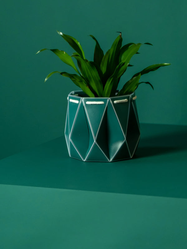 POTR Origami Plant Pot 11cm - Dark Teal