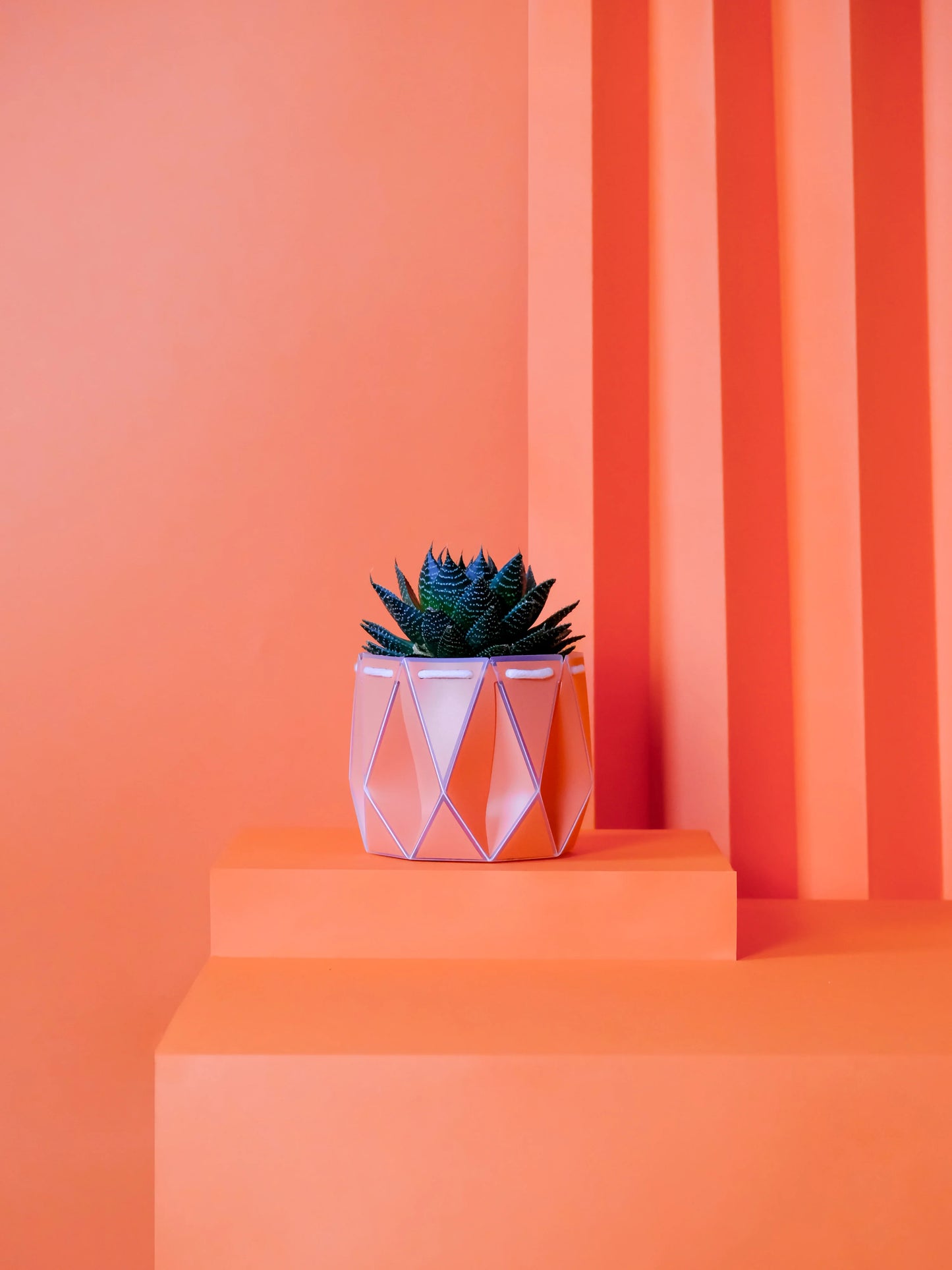 POTR Origami Plant Pot 11cm - Coral