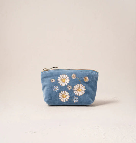 Elizabeth Scarlett Daisy Dream Coin Purse - Dusky Blue