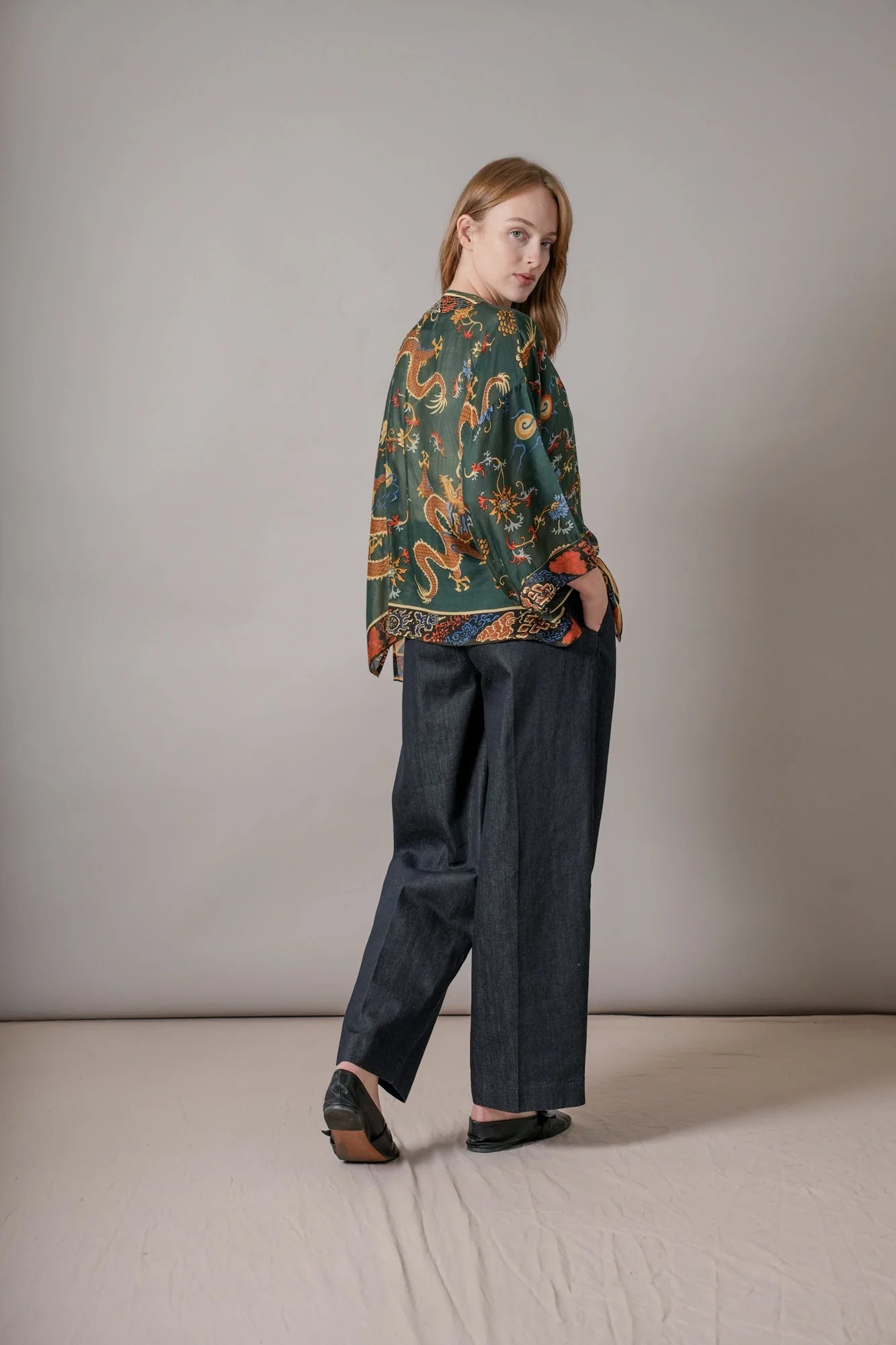 Dragon Green Kimono - One Hundred Stars
