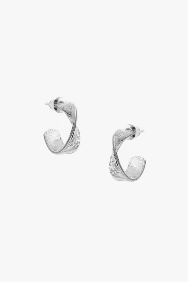 Tutti & Co Duty Hoop Earrings - Silver