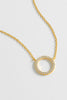 Estella Bartlett Circle CZ Necklace - Gold Plated