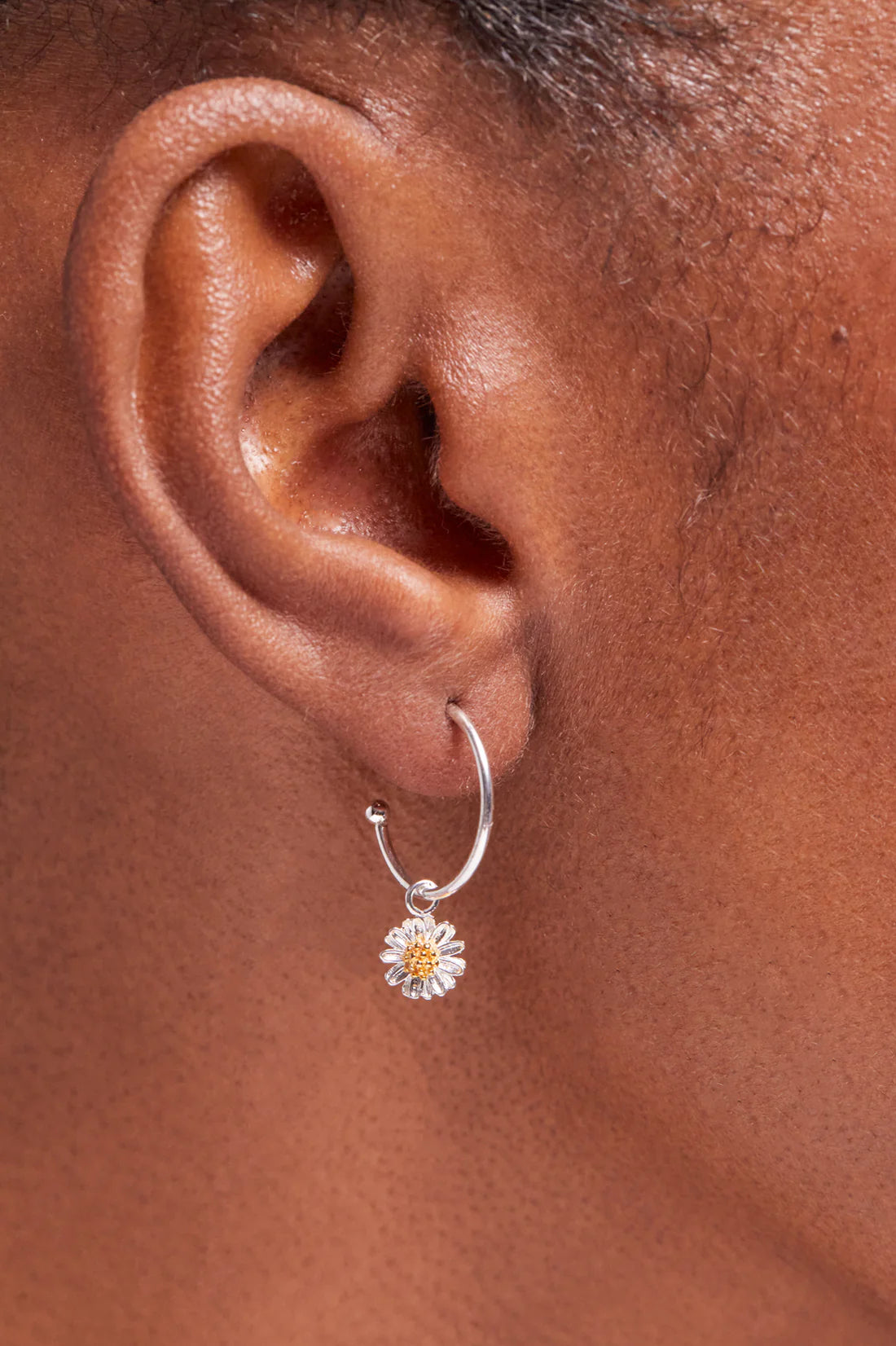 Estella Bartlett Wildflower Drop Hoop Earrings