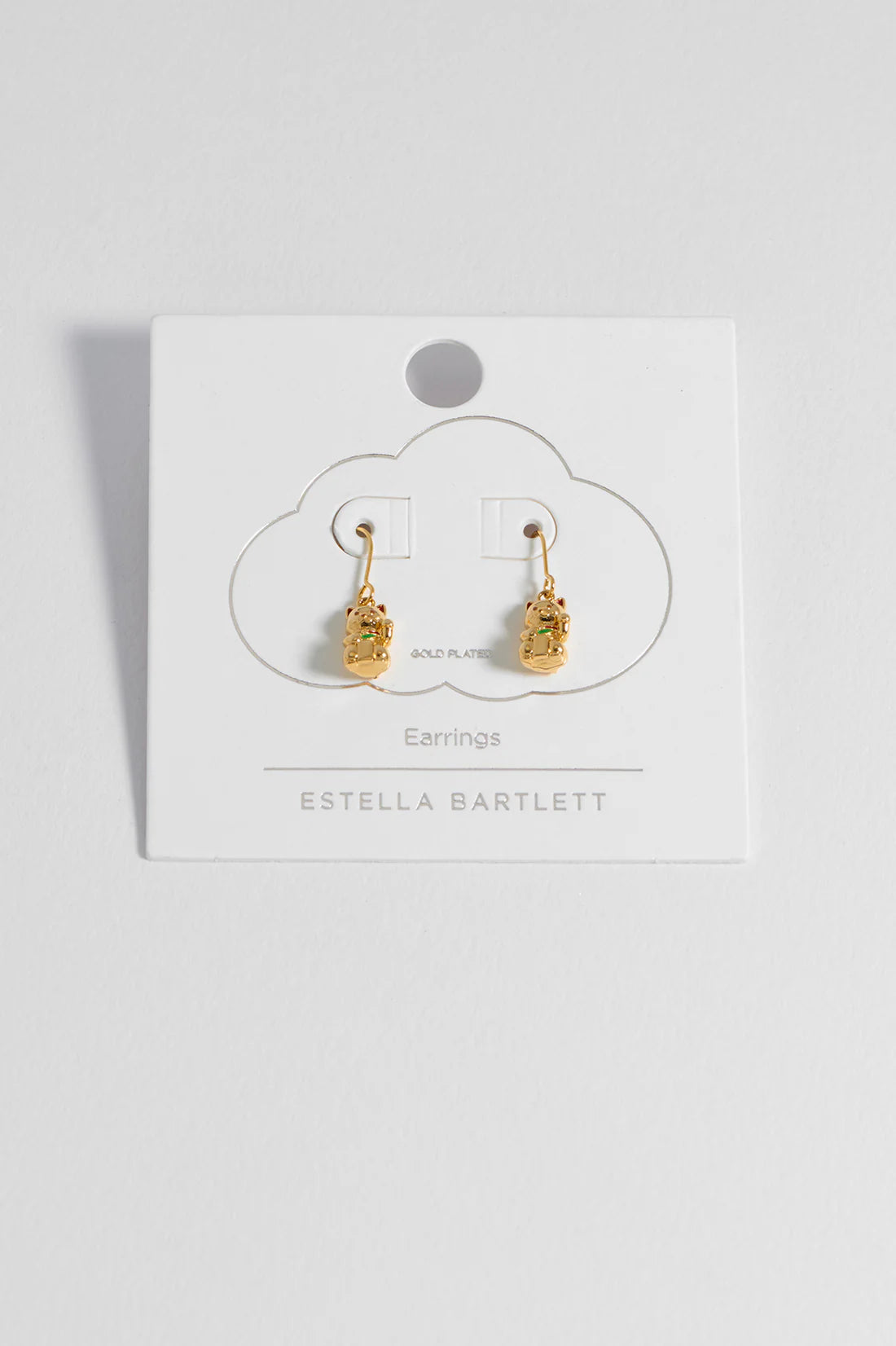 Estella Bartlett Lucky Cat Hook Earrings