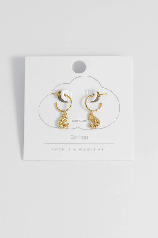 Estella Bartlett - Shrimp Charm Hoops