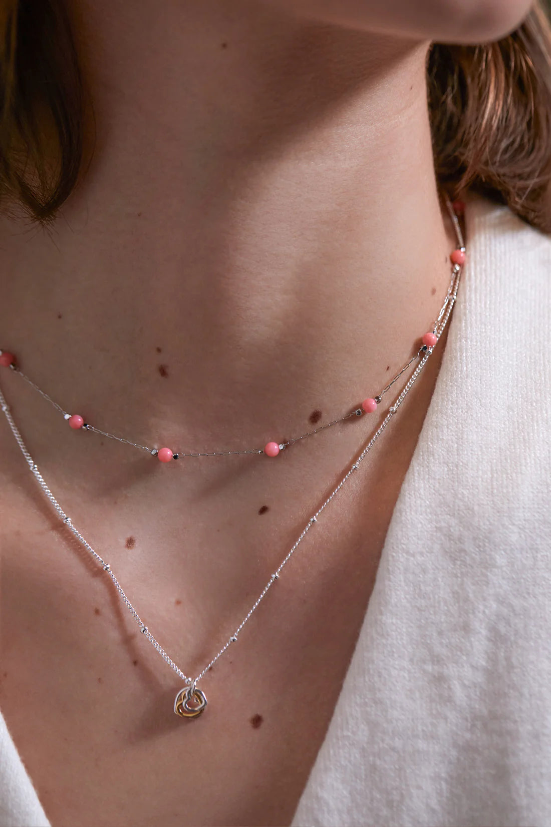 Estella Bartlett Mixed Triple Heart Necklace