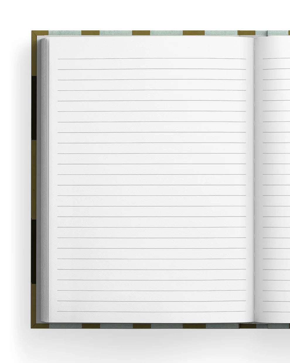 Ohh Deer Linen Notebook - Evelina Blue Green Stripes
