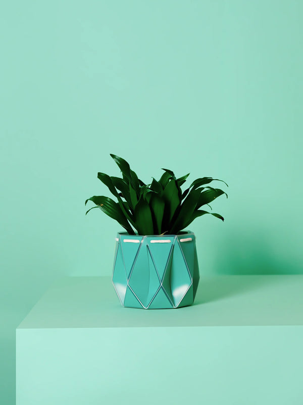 POTR Origami Plant Pot 11cm - Aqua