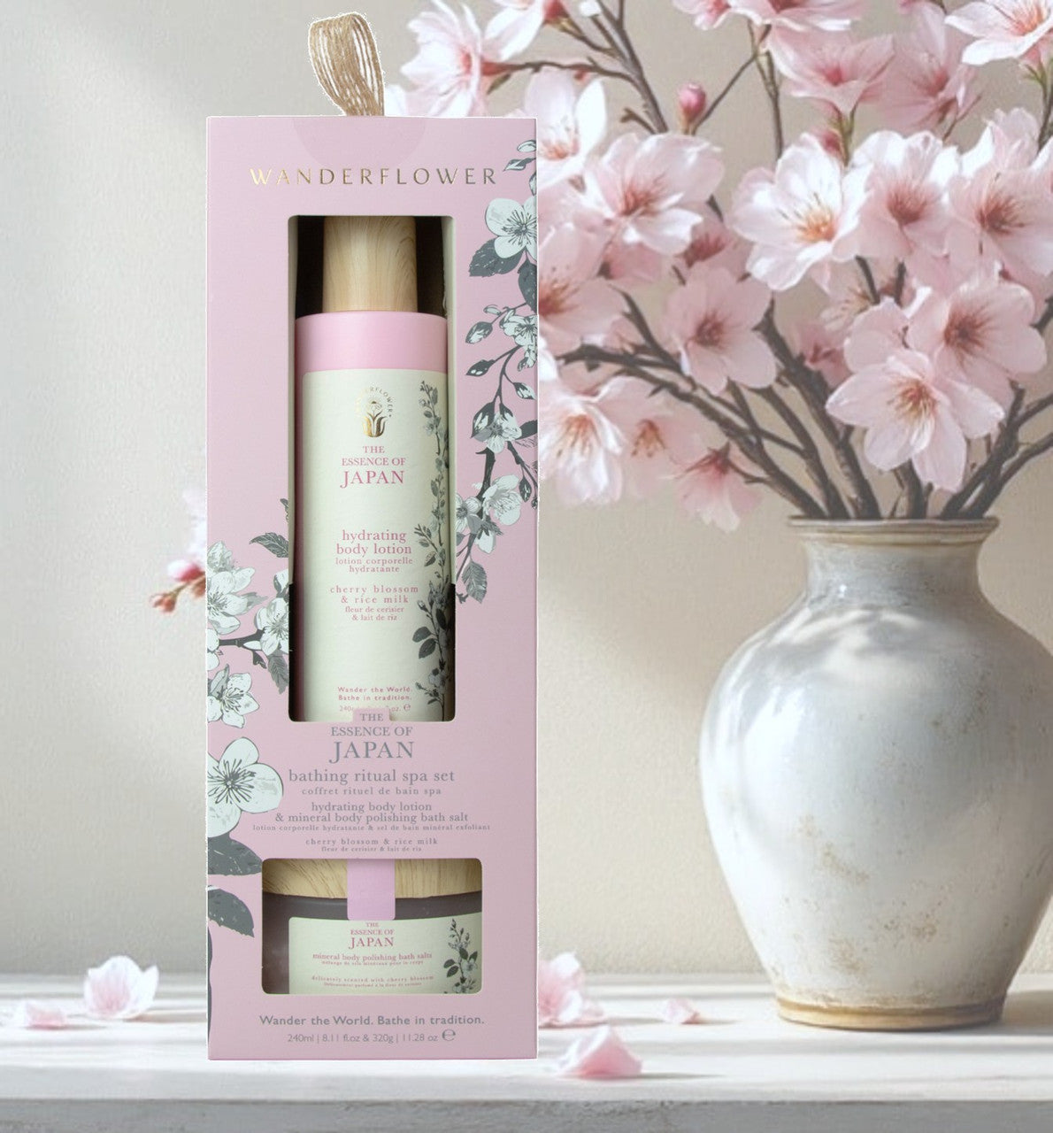 Wanderflower - Essence of Japan Cherry Blossom Bathing Ritual Gift Set