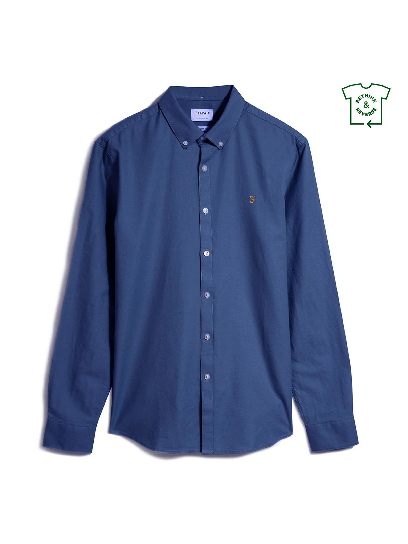 Brewer Slim Fit Organic Shirt - Peony Blue