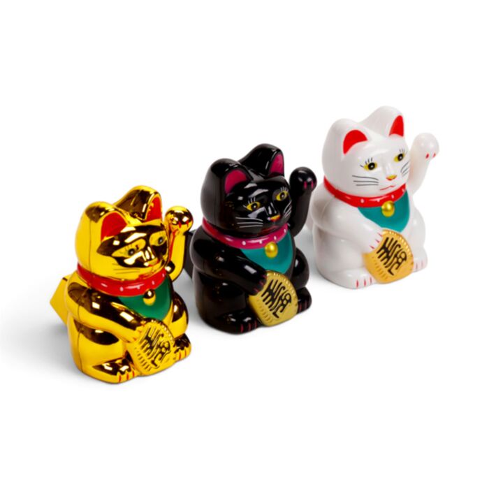 Puckator - Maneki Neko Lucky Cat Waving Cat Mini Solar Pal