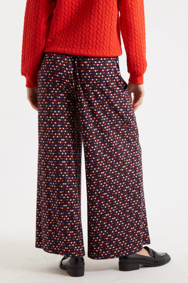 Louche London Foster Retro Dots Print Jersey Trouser