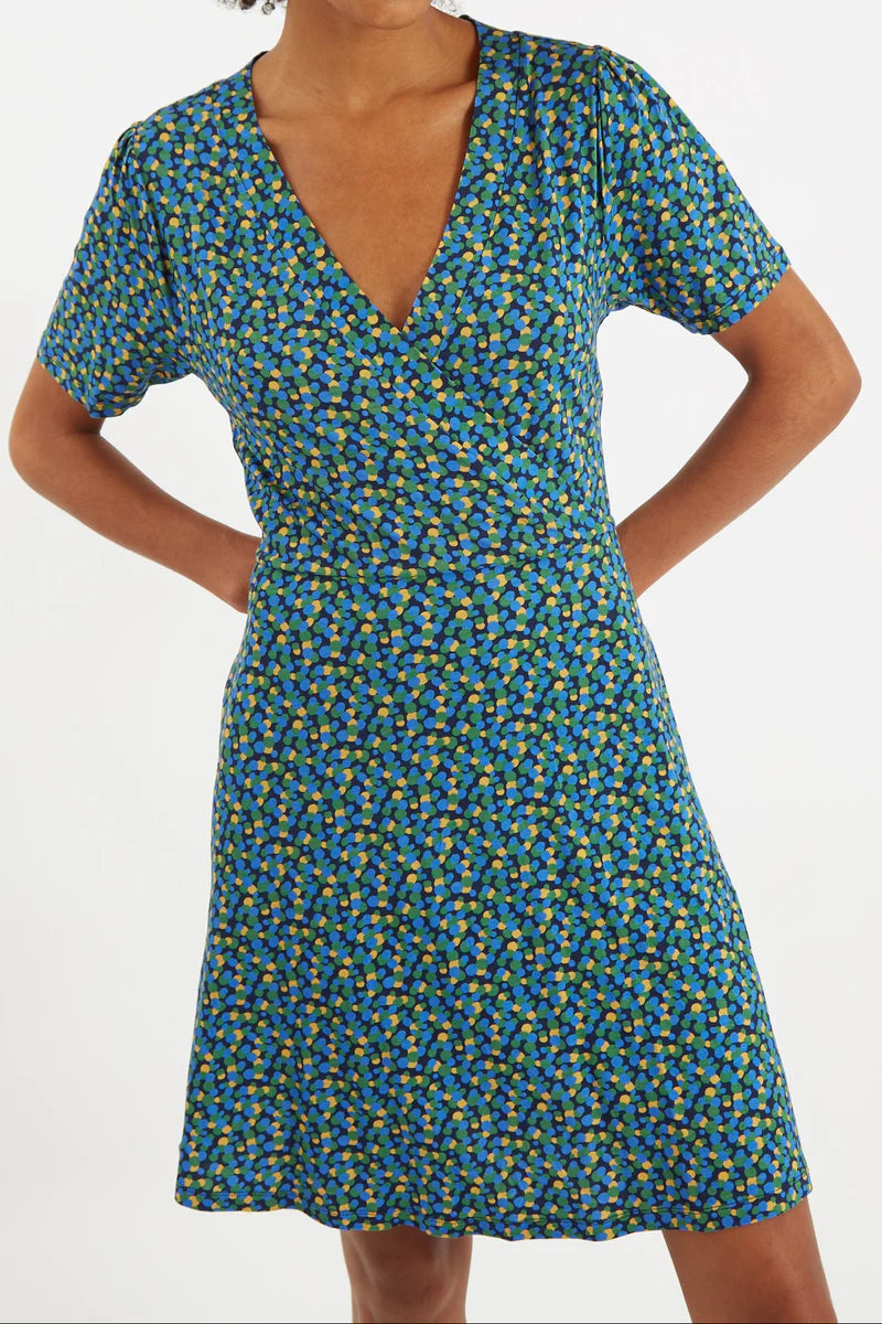 Louche - Frankie Bubble Pop Wrap Mini Jersey Dress