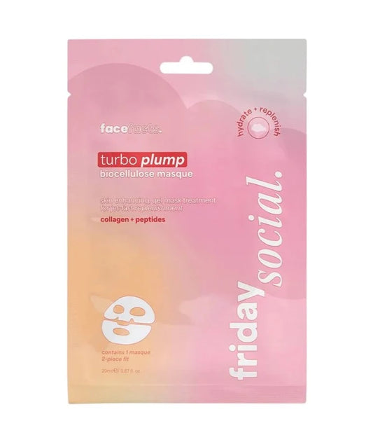 Face Facts - Friday Social Turbo Plump Biocellulose Masque