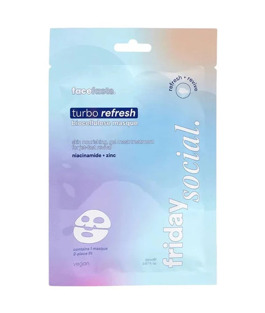 Face Facts - Friday Social Turbo Refresh Biocellulose Masque