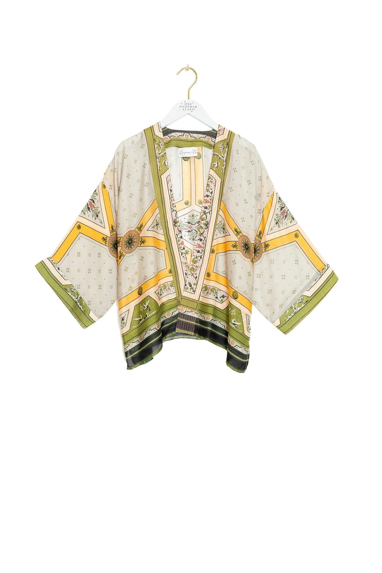 One Hundred Stars - Fleur De Lys Gold Kimono