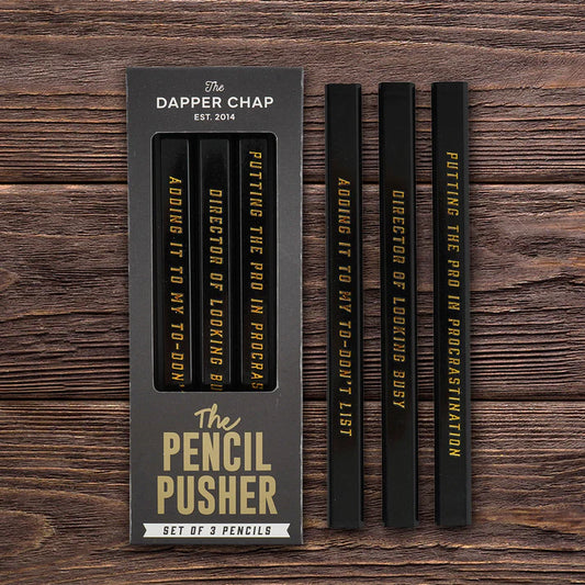 CGB Giftware  Set Of 3 Pencils • 'Pencil Pusher'