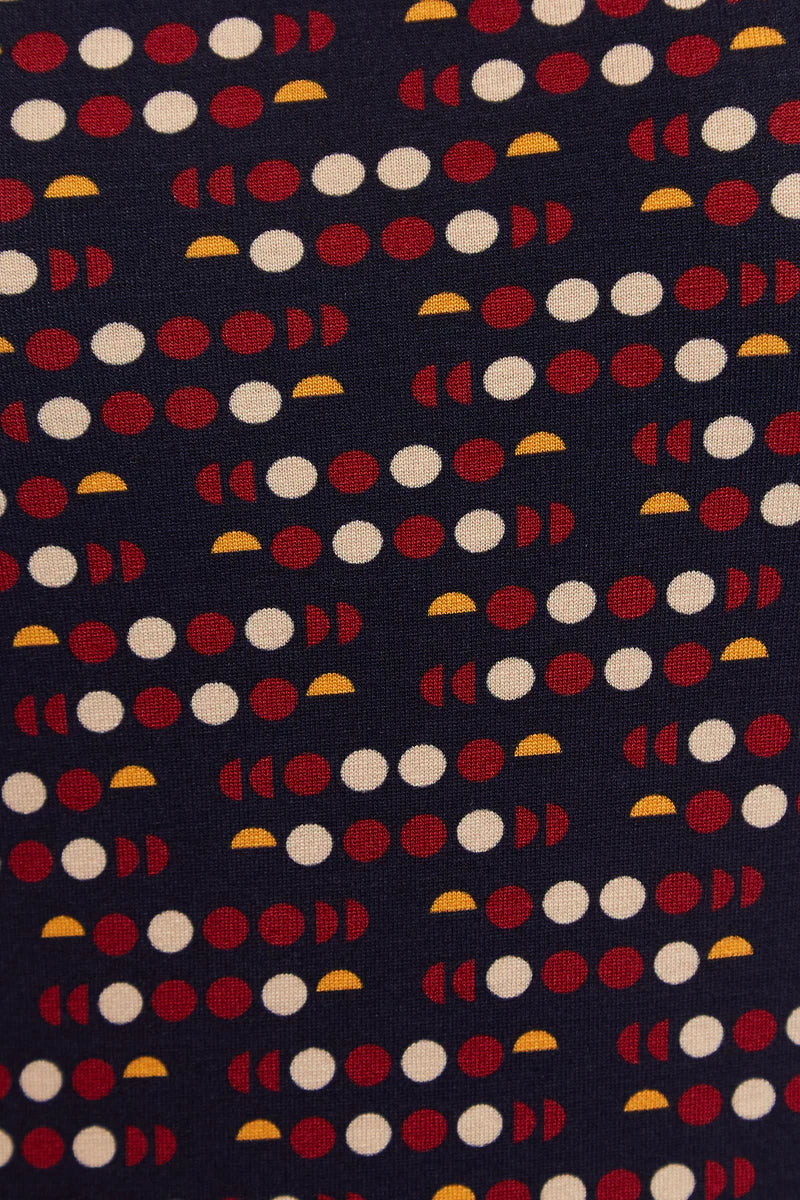 Louche London Foster Retro Dots Print Jersey Trouser
