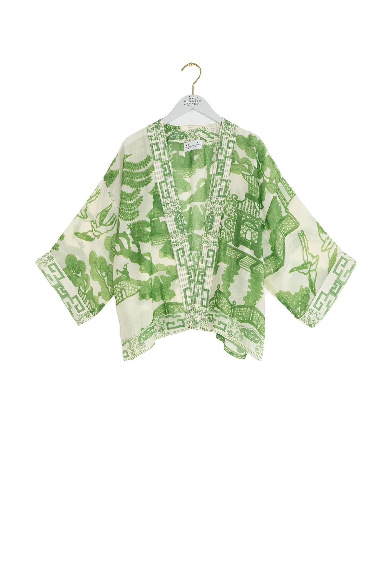 Giant Willow Green Kimono -  One Hundred Stars