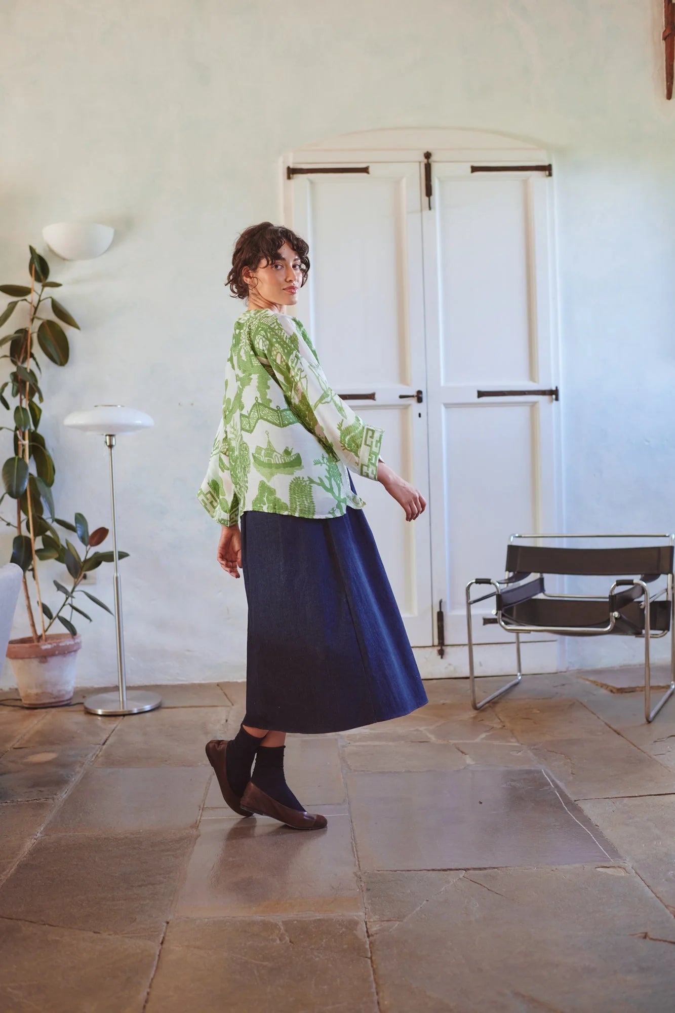 Giant Willow Green Kimono -  One Hundred Stars