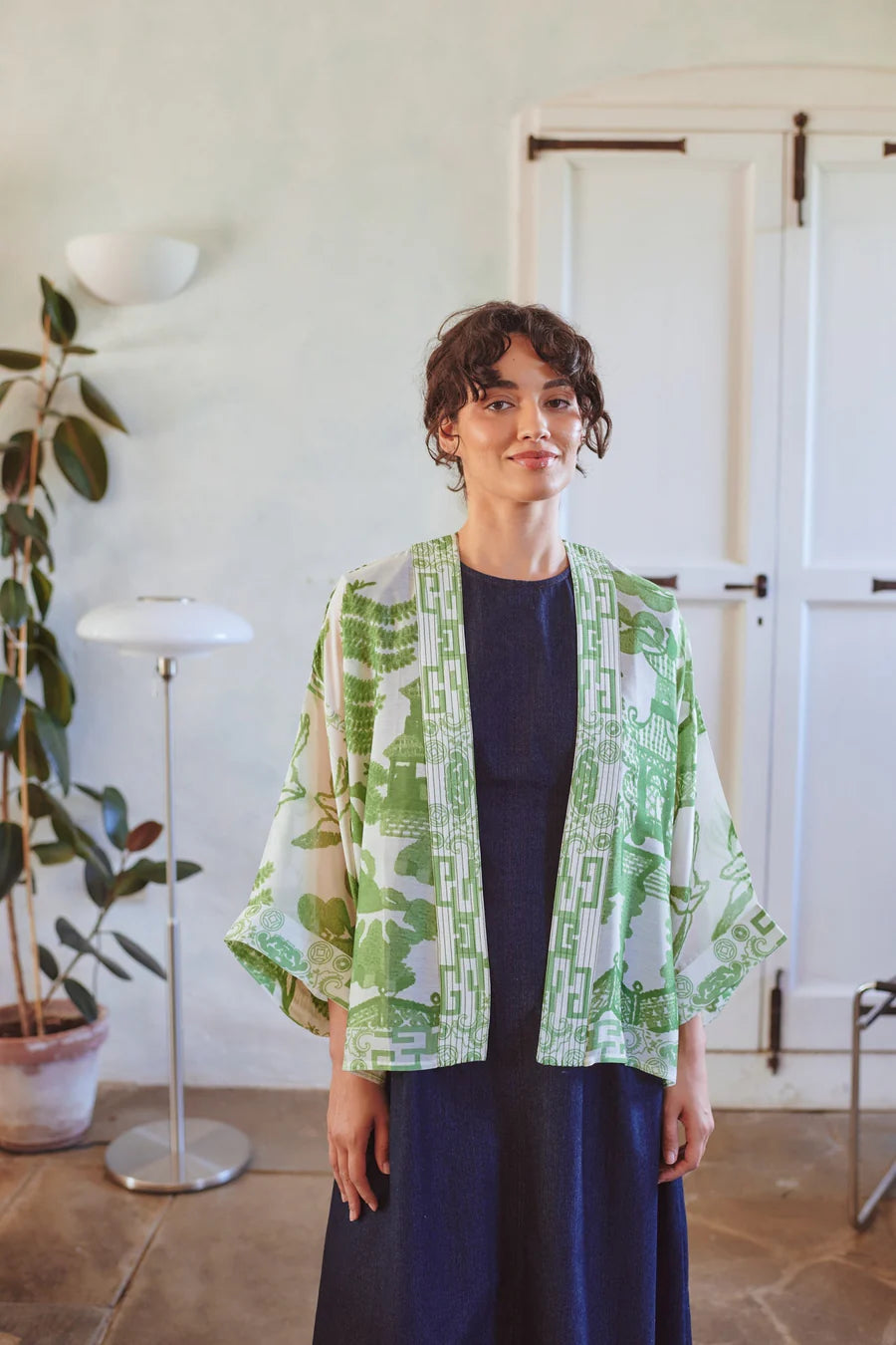 Giant Willow Green Kimono -  One Hundred Stars