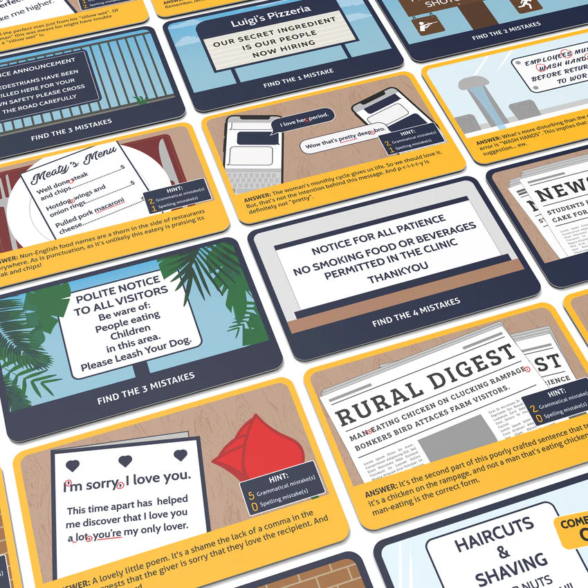 Grammar Police - Card Game