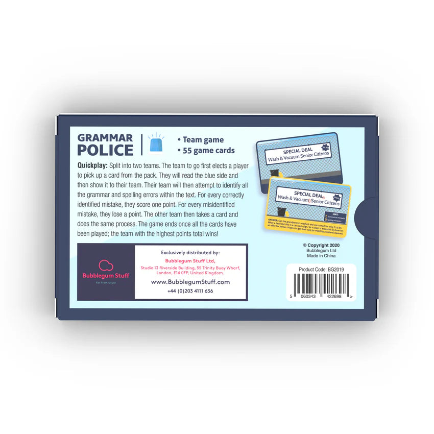 Grammar Police - Card Game