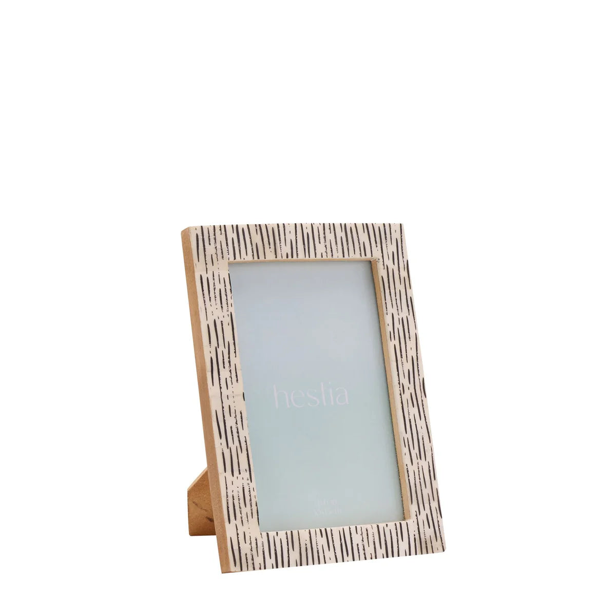 Hestia Striped Bone Photo Frame 4" x 6"