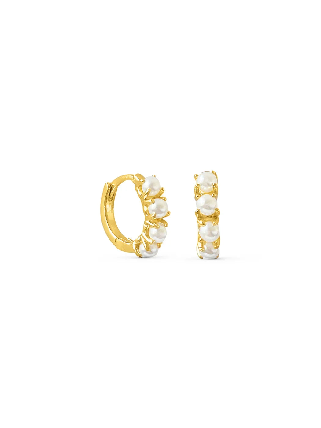 Formation Co - Hestia Multi Pearl Huggies - Gold Plating/Freshwater Pearl
